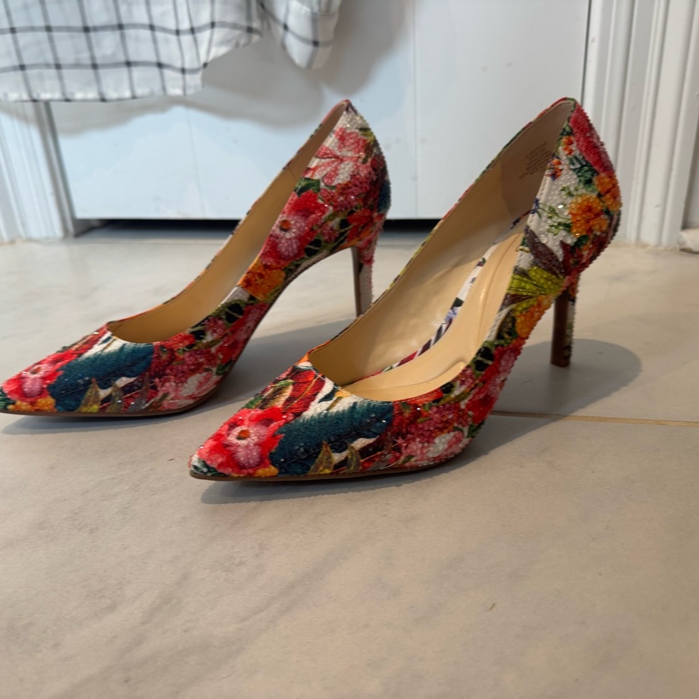 Jessica Simpson Multicolor Floral Heels